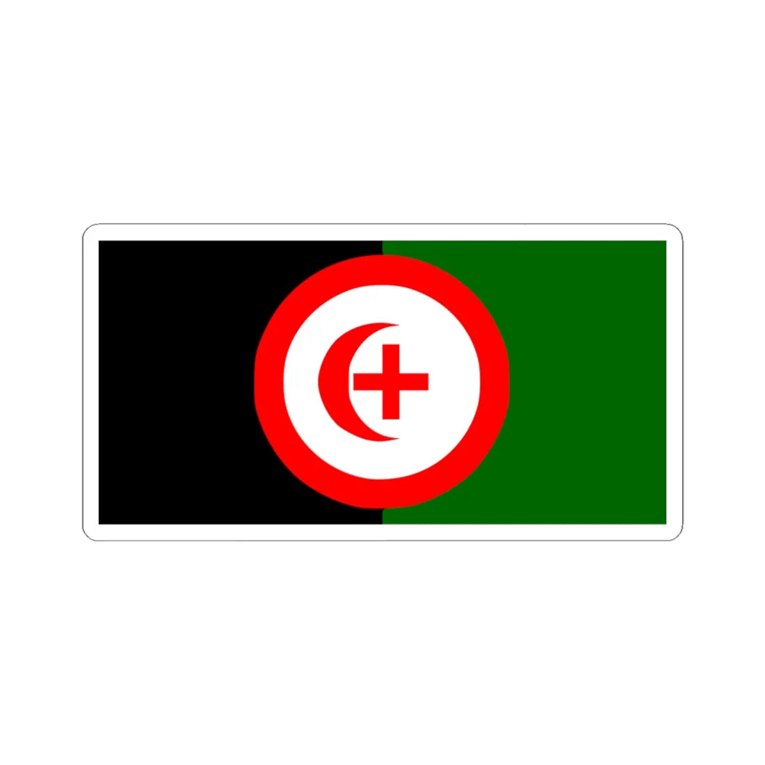 An Arab From Haifa proposed Palestine flag alt 10 (Palestine) STICKER Vinyl Kiss-Cut Decal 6 Inch White - The Sticker Space