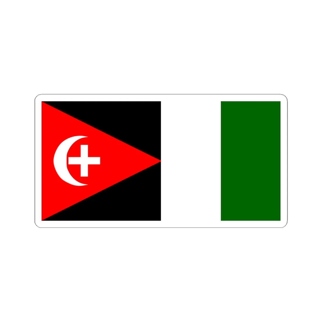 An Arab From Haifa proposed Palestine flag alt 2 (Palestine) STICKER Vinyl Kiss-Cut Decal 6 Inch White - The Sticker Space