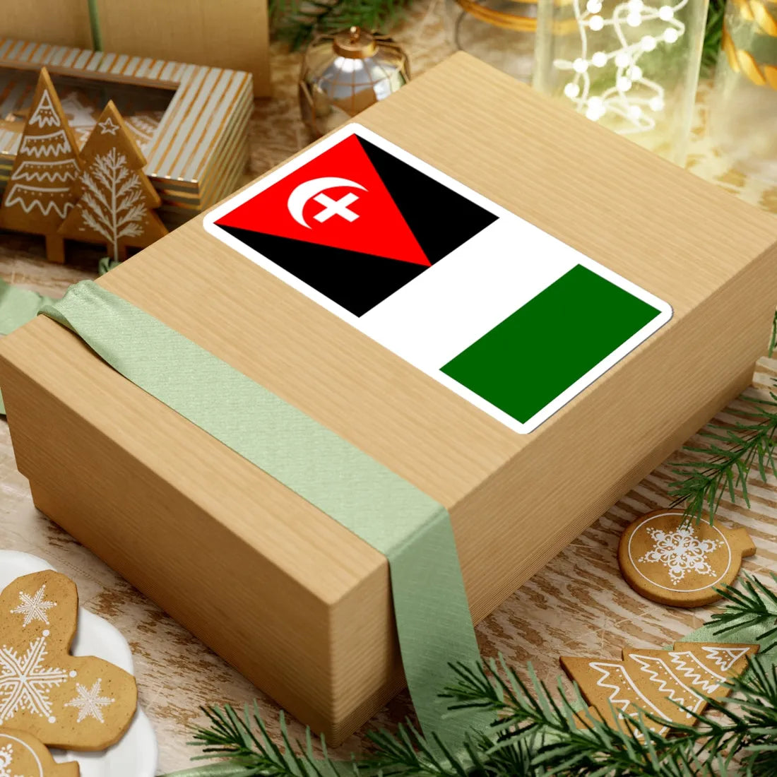 An Arab From Haifa proposed Palestine flag alt 2 (Palestine) STICKER Vinyl Kiss-Cut Decal - The Sticker Space