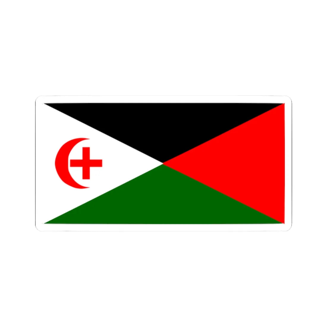 An Arab From Haifa proposed Palestine flag alt 6 (Palestine) STICKER Vinyl Kiss-Cut Decal 2 Inch White - The Sticker Space