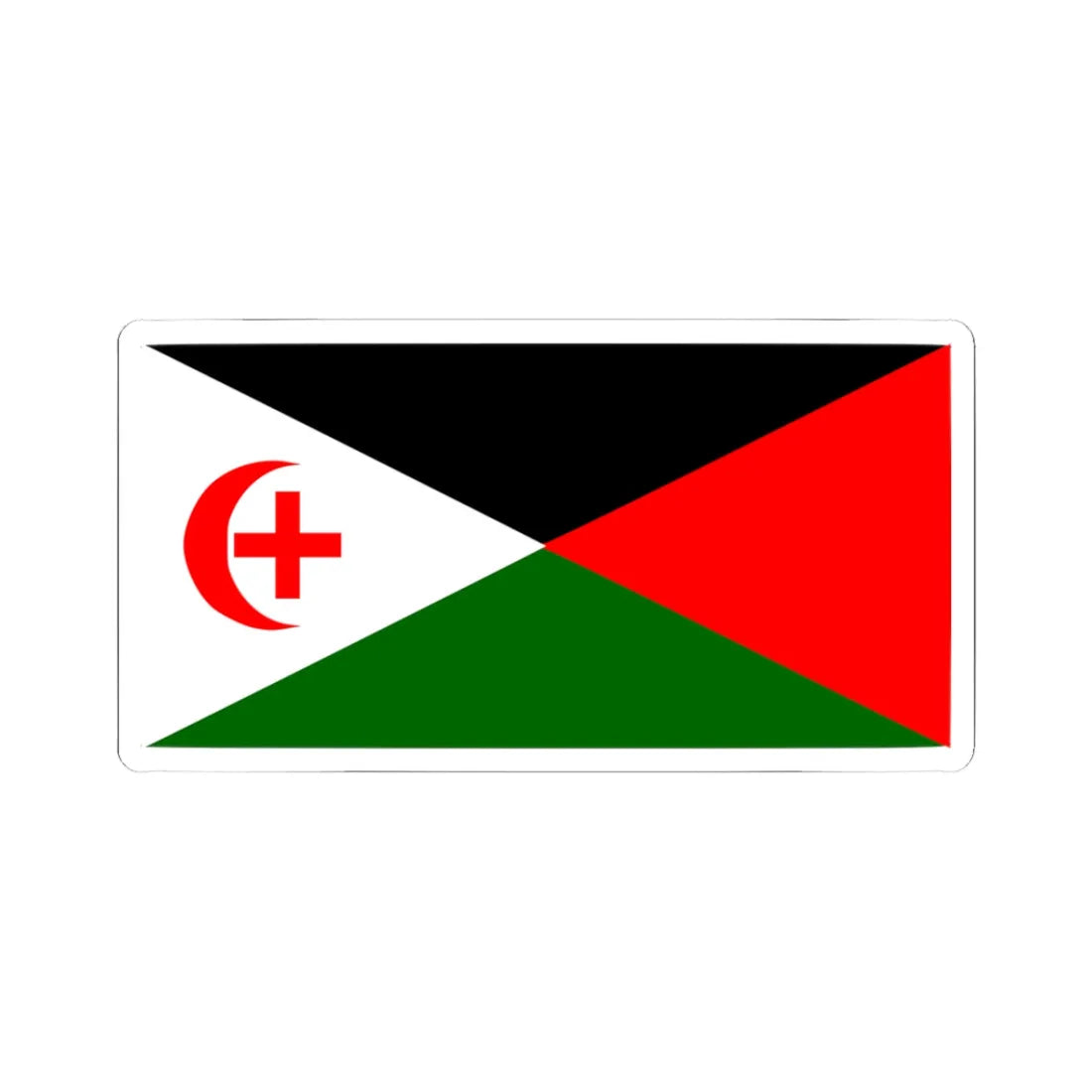 An Arab From Haifa proposed Palestine flag alt 6 (Palestine) STICKER Vinyl Kiss-Cut Decal 3 Inch White - The Sticker Space