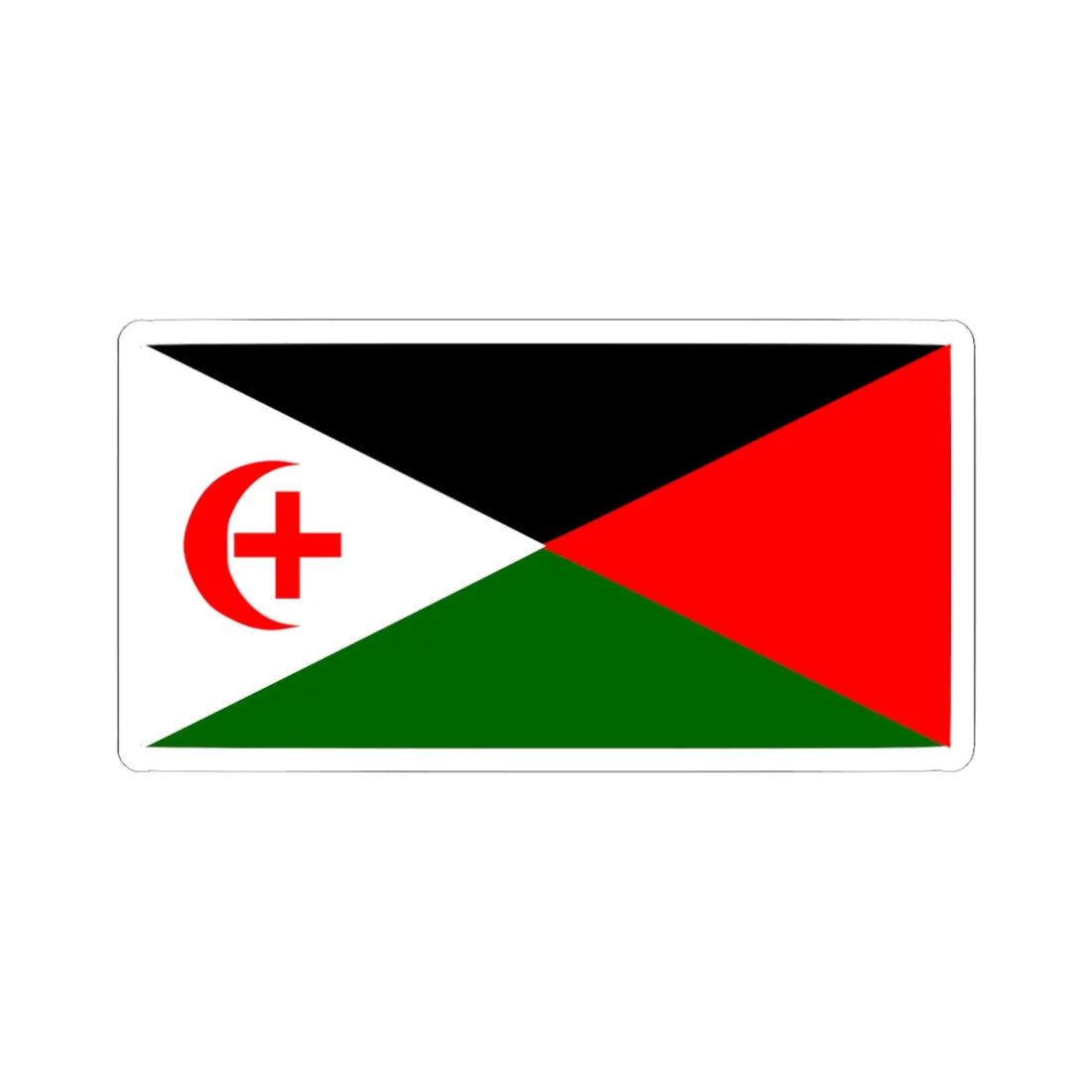 An Arab From Haifa proposed Palestine flag alt 6 (Palestine) STICKER Vinyl Kiss-Cut Decal 6 Inch White - The Sticker Space