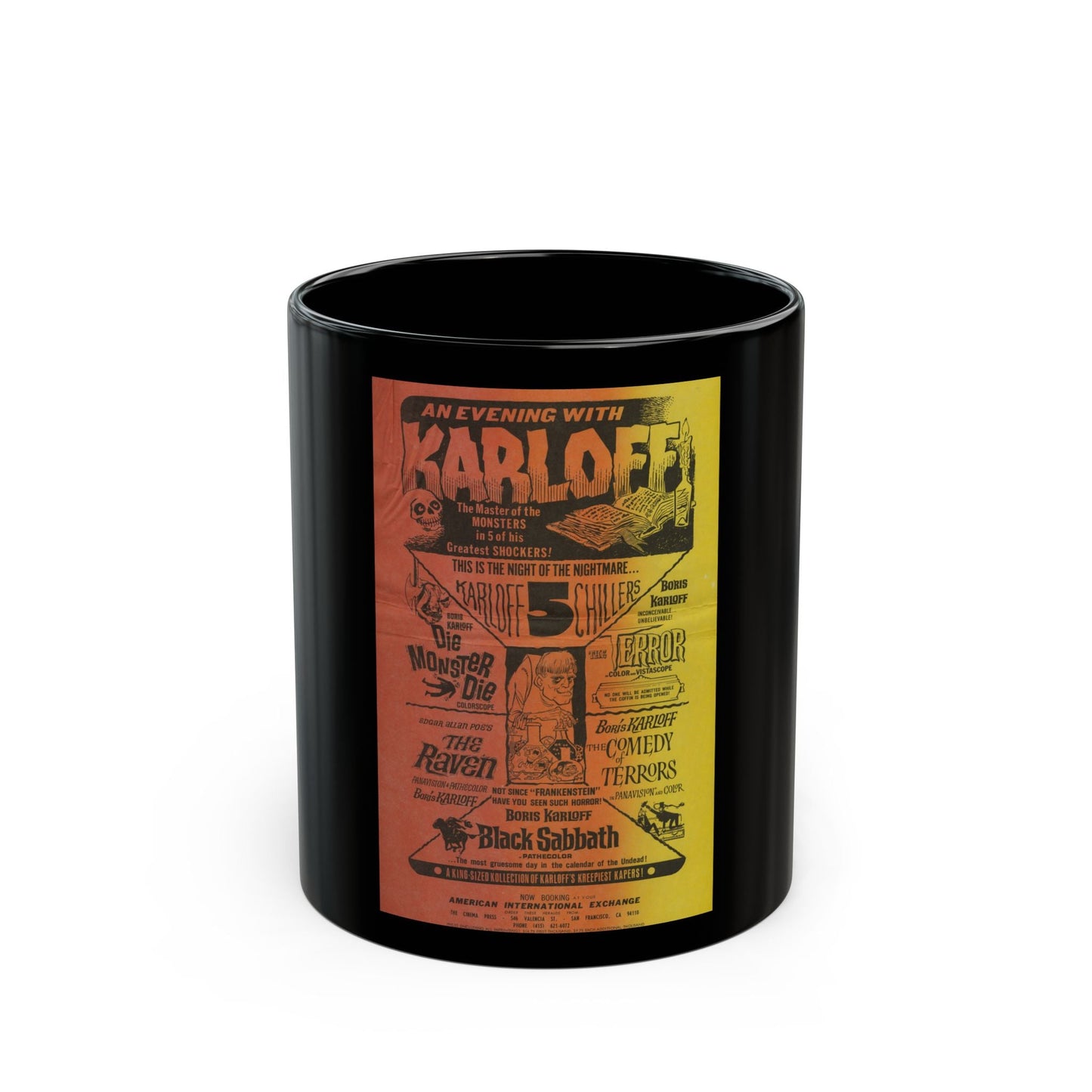 AN EVENING WITH KARLOFF Movie Poster - Black Coffee Mug