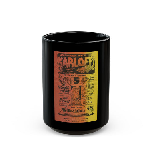 AN EVENING WITH KARLOFF Movie Poster - Black Coffee Mug