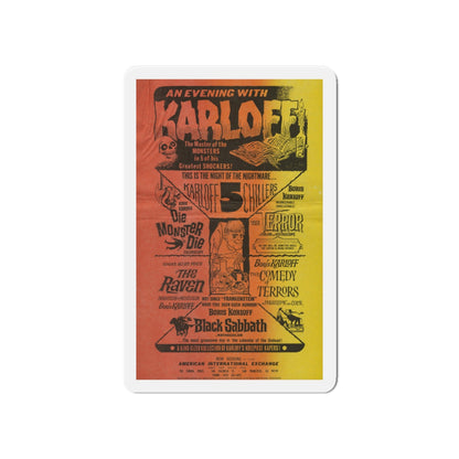 AN EVENING WITH KARLOFF Movie Poster - Die-Cut Magnet-5" x 5"-The Sticker Space