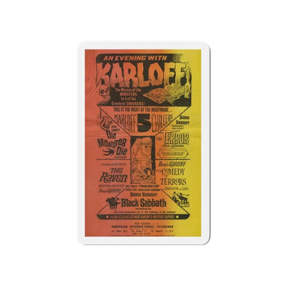 AN EVENING WITH KARLOFF Movie Poster - Refrigerator Magnet 5 Inch - The Sticker Space