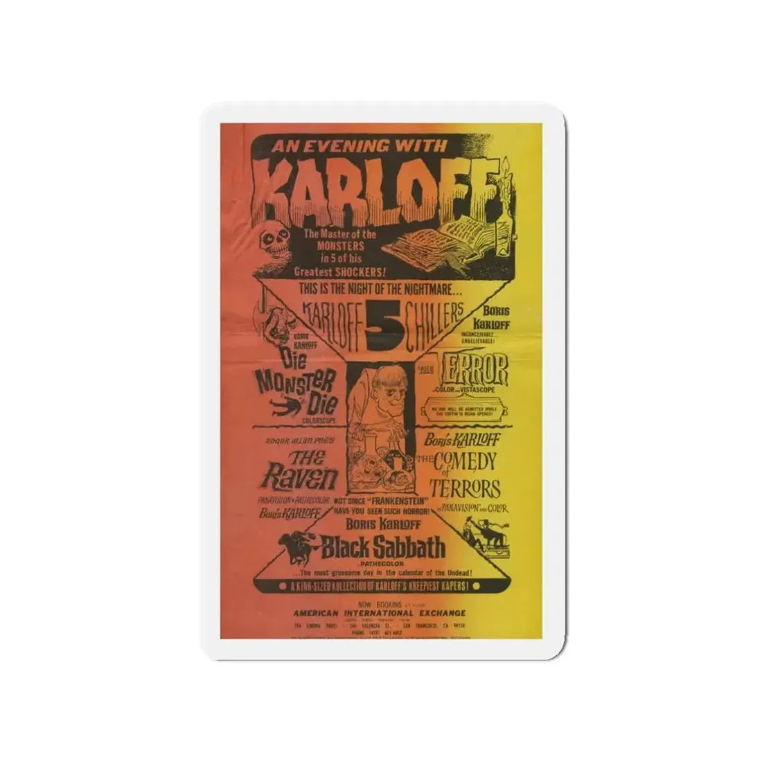 AN EVENING WITH KARLOFF Movie Poster - Refrigerator Magnet - The Sticker Space