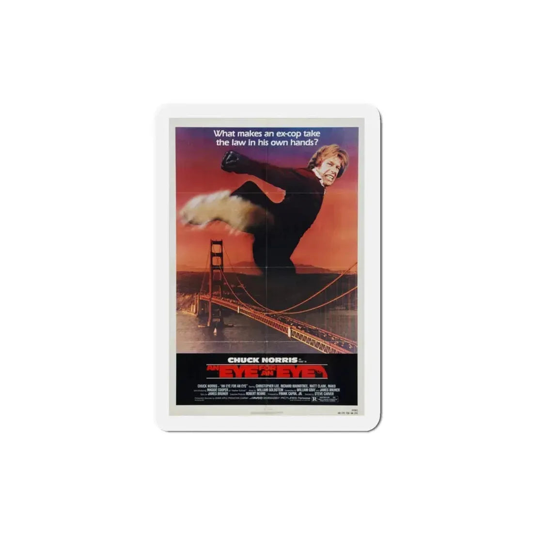 An Eye for an Eye 1981 Movie Poster Refrigerator Magnet 3 Inch - The Sticker Space