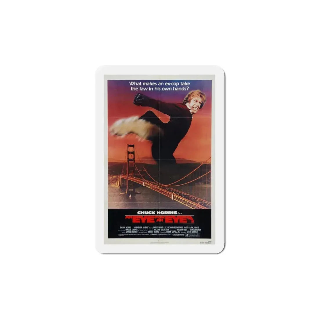 An Eye for an Eye 1981 Movie Poster Refrigerator Magnet 6 Inch - The Sticker Space