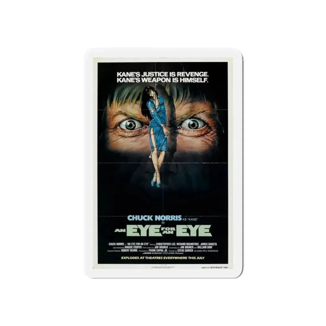AN EYE FOR AN EYE 1981 Movie Poster - Refrigerator Magnet - The Sticker Space