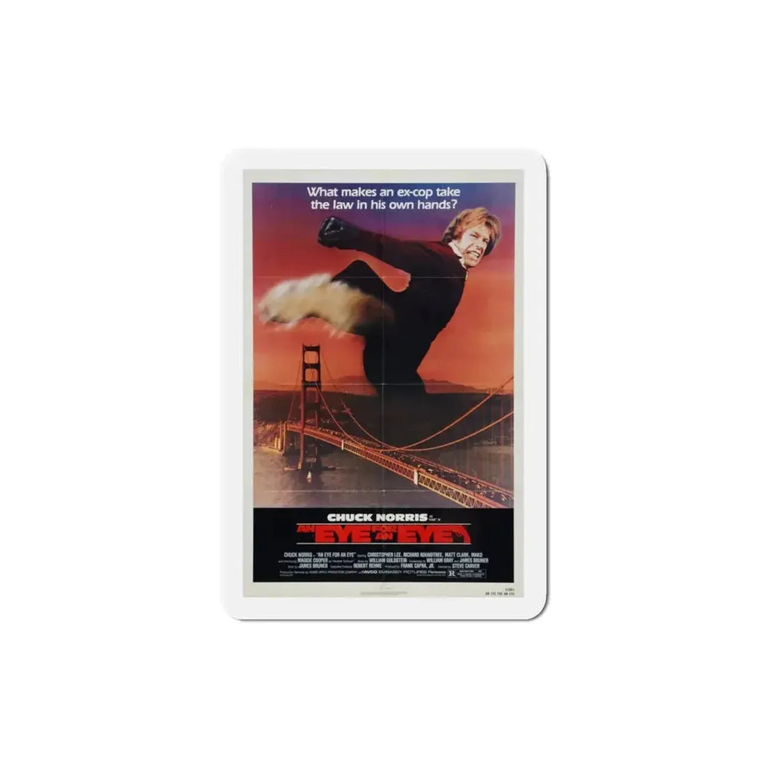 An Eye for an Eye 1981 Movie Poster Refrigerator Magnet - The Sticker Space