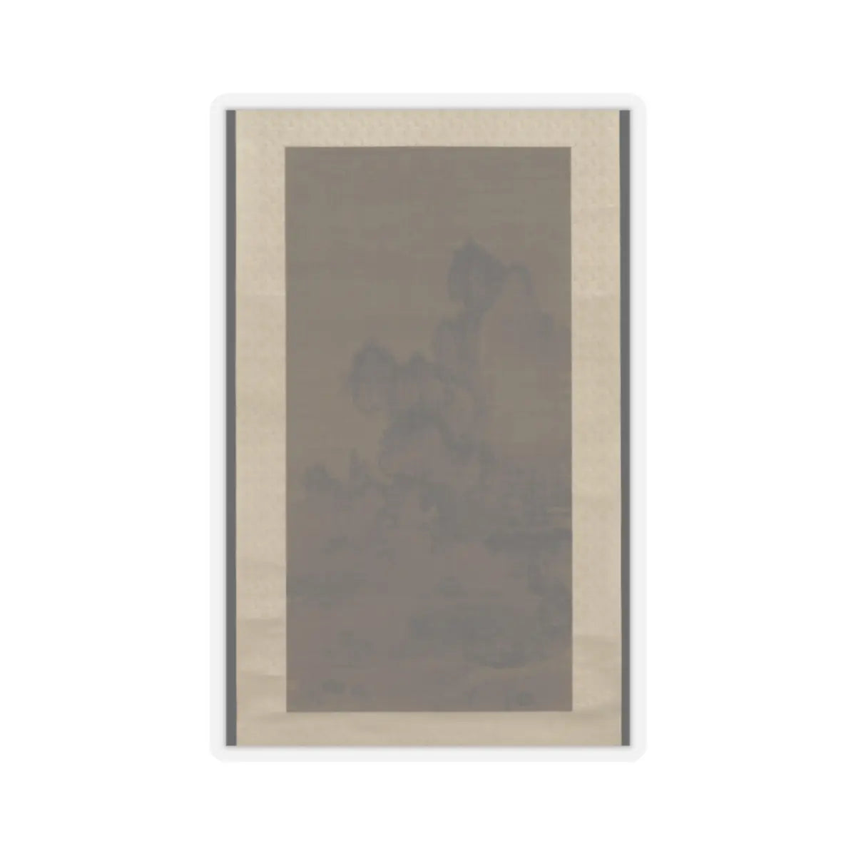 An Gyeon - Evening bell from mist-shrouded temple (left); Autumn moon over Lake Dongting (right) - ca. 1450–1500 v2 - STICKER Vinyl Kiss-Cut Decal