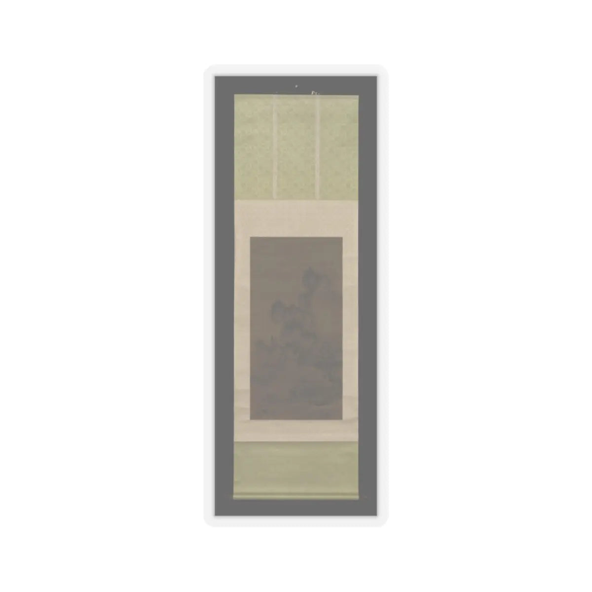 An Gyeon - Evening bell from mist-shrouded temple (left); Autumn moon over Lake Dongting (right) - ca. 1450–1500 v3 - STICKER Vinyl Kiss-Cut Decal