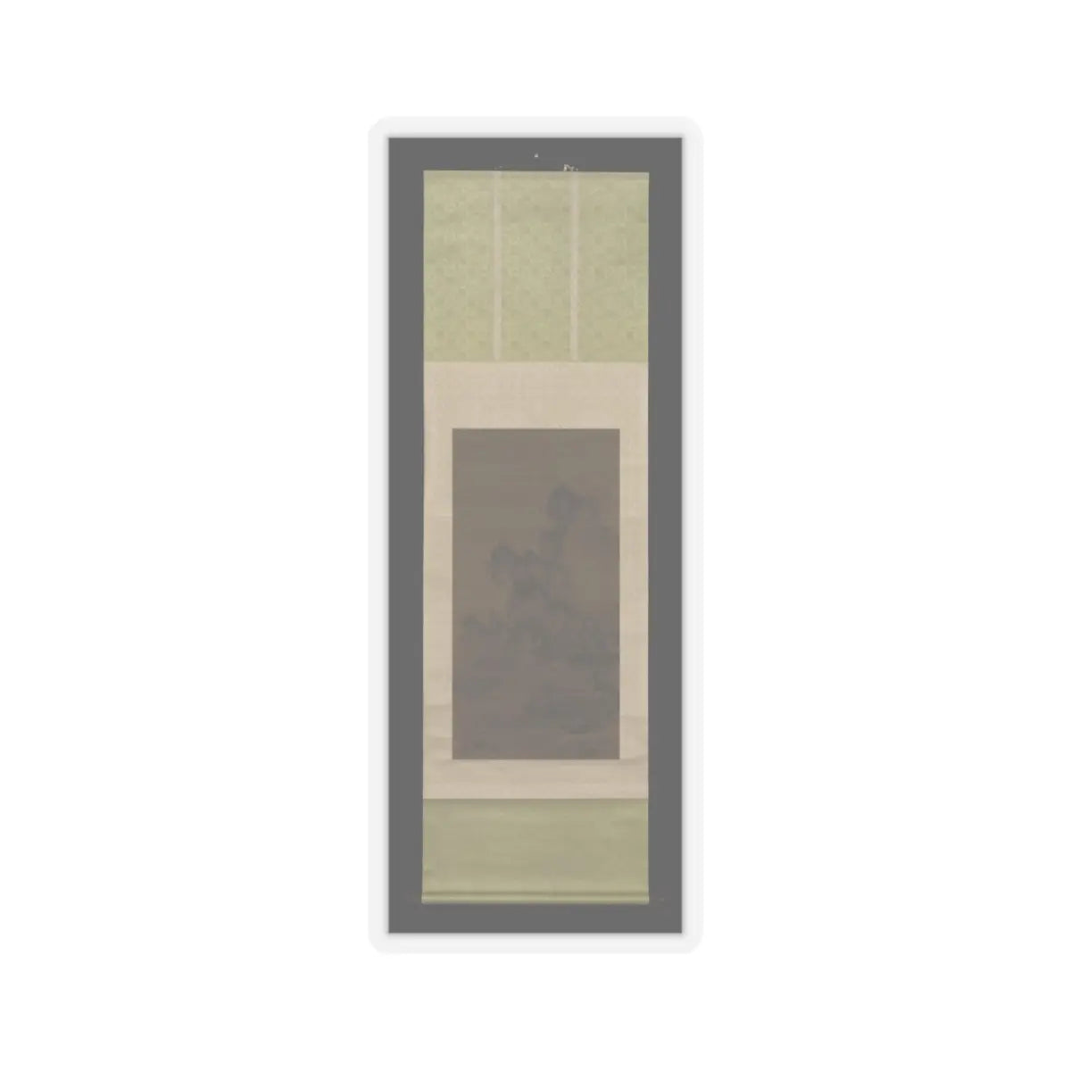 An Gyeon - Evening bell from mist-shrouded temple (left); Autumn moon over Lake Dongting (right) - ca. 1450–1500 v3 - STICKER Vinyl Kiss-Cut Decal