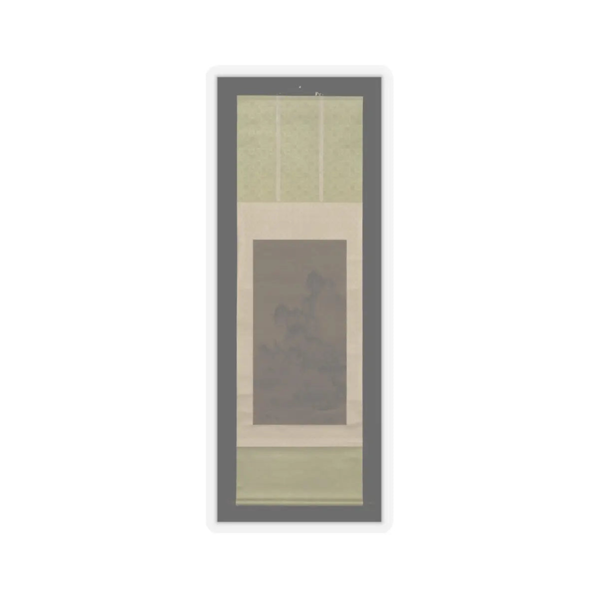 An Gyeon - Evening bell from mist-shrouded temple (left); Autumn moon over Lake Dongting (right) - ca. 1450–1500 v3 - STICKER Vinyl Kiss-Cut Decal