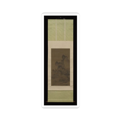 An Gyeon - Evening bell from mist-shrouded temple (left); Autumn moon over Lake Dongting (right) - ca. 1450–1500 v3 - STICKER Vinyl Kiss-Cut Decal
