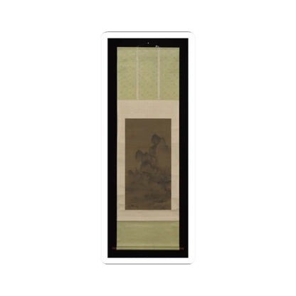An Gyeon - Evening bell from mist-shrouded temple (left); Autumn moon over Lake Dongting (right) - ca. 1450–1500 v3 - STICKER Vinyl Kiss-Cut Decal