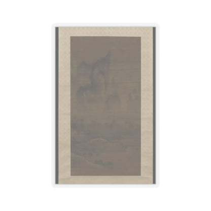 An Gyeon - Evening bell from mist-shrouded temple (left); Autumn moon over Lake Dongting (right) - ca. 1450–1500 v4 - STICKER Vinyl Kiss-Cut Decal