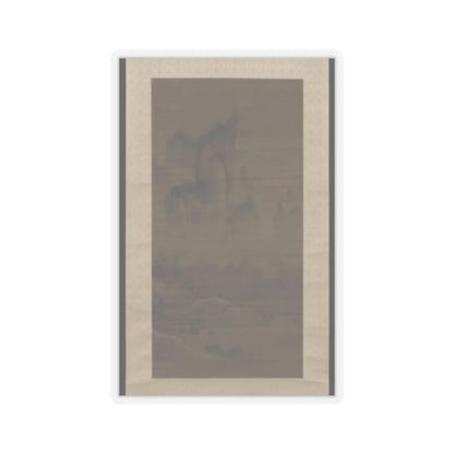 An Gyeon - Evening bell from mist-shrouded temple (left); Autumn moon over Lake Dongting (right) - ca. 1450–1500 v4 - STICKER Vinyl Kiss-Cut Decal