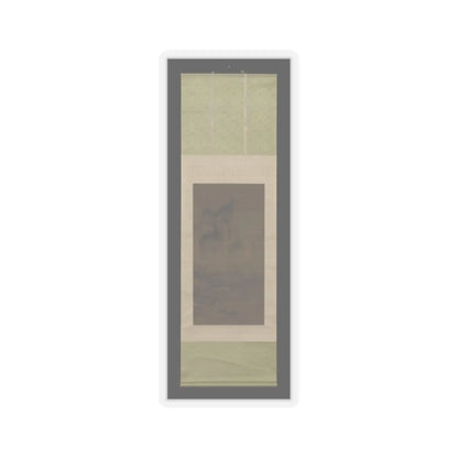 An Gyeon - Evening bell from mist-shrouded temple (left); Autumn moon over Lake Dongting (right) - ca. 1450–1500 v5 - STICKER Vinyl Kiss-Cut Decal