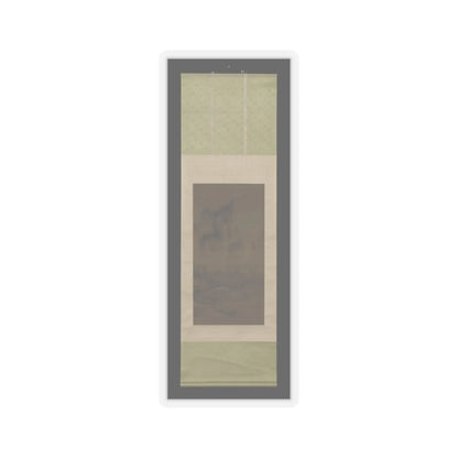 An Gyeon - Evening bell from mist-shrouded temple (left); Autumn moon over Lake Dongting (right) - ca. 1450–1500 v5 - STICKER Vinyl Kiss-Cut Decal