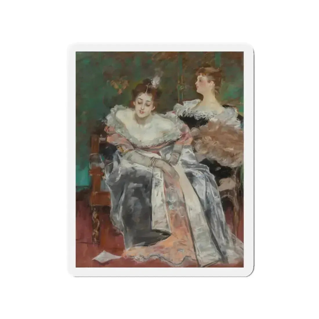 An Indiscretion (Magazine Illustration) Refrigerator Magnet 2 Inch - The Sticker Space