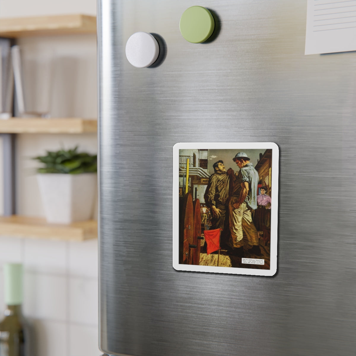 An Informal Discussion, 1952 (Magazine Illustration) Refrigerator Magnet-The Sticker Space