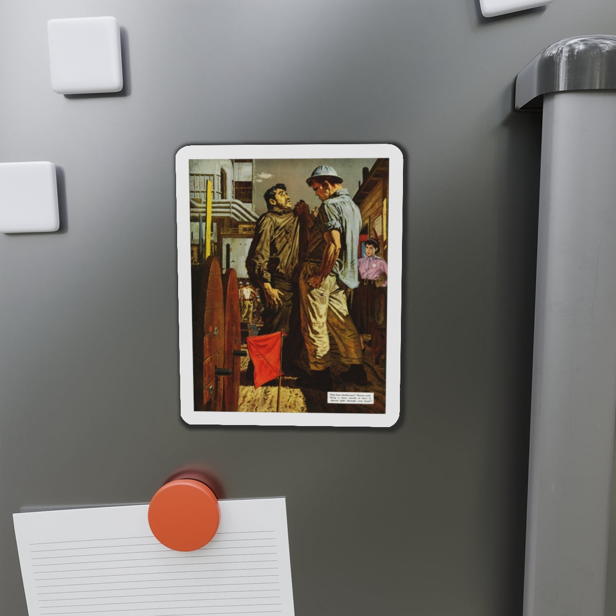 An Informal Discussion, 1952 (Magazine Illustration) Refrigerator Magnet-The Sticker Space