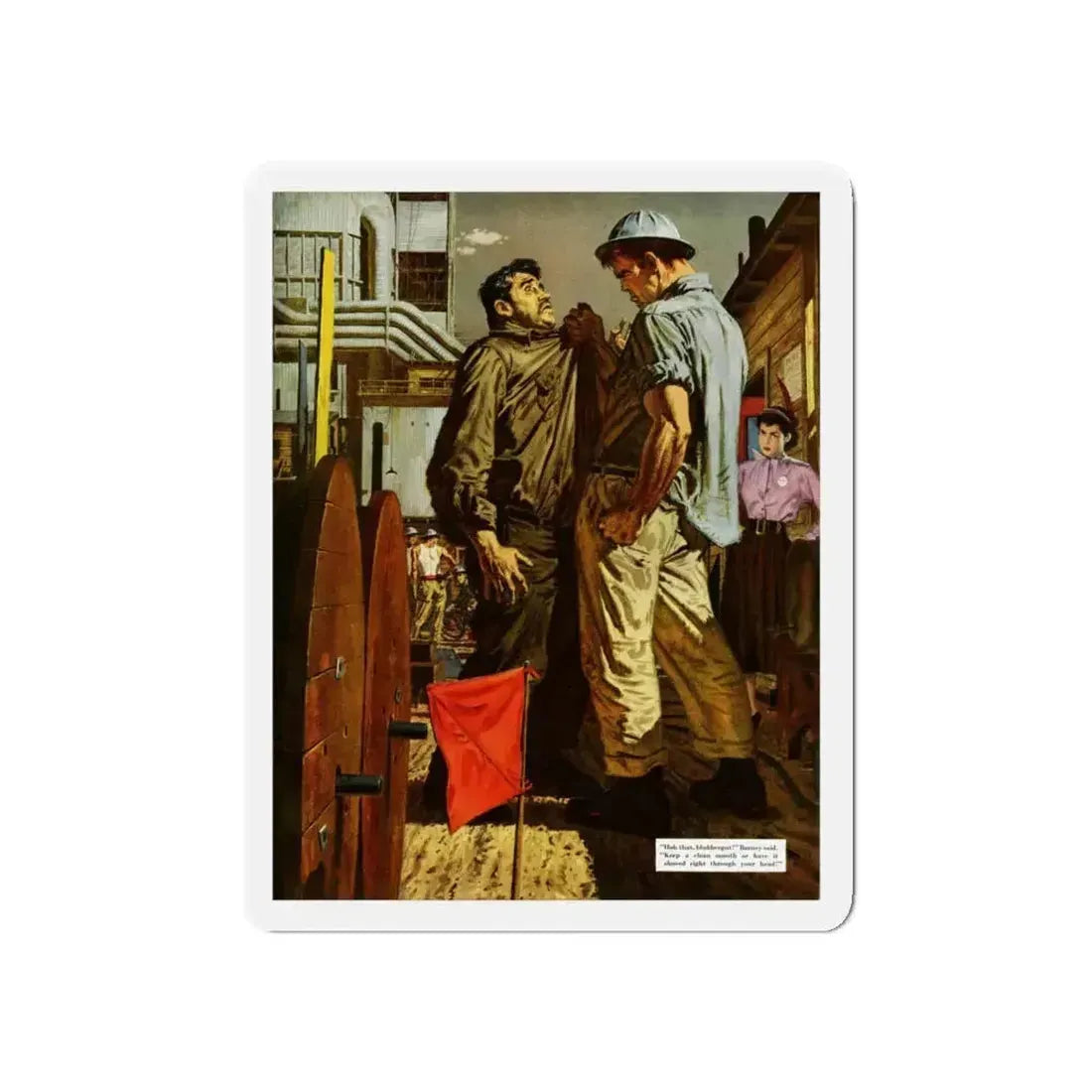 An Informal Discussion, 1952 (Magazine Illustration) Refrigerator Magnet 5 Inch - The Sticker Space