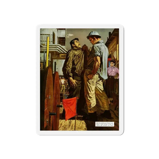 An Informal Discussion, 1952 (Magazine Illustration) Refrigerator Magnet 6 Inch - The Sticker Space