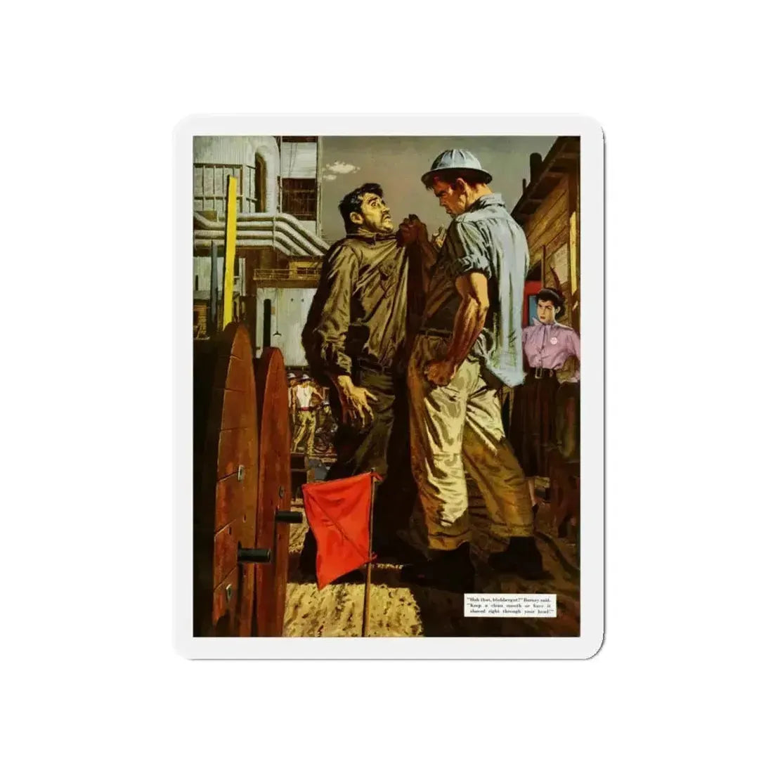 An Informal Discussion, 1952 (Magazine Illustration) Refrigerator Magnet - The Sticker Space