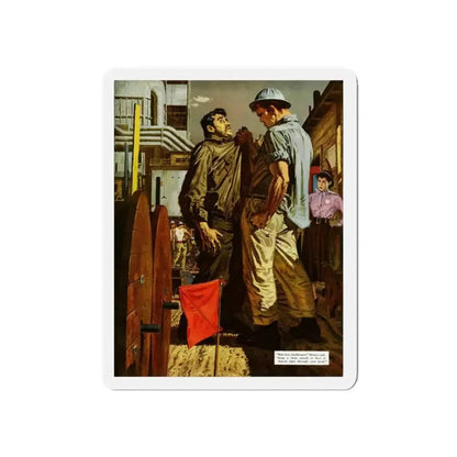An Informal Discussion, 1952 (Magazine Illustration) Refrigerator Magnet - The Sticker Space