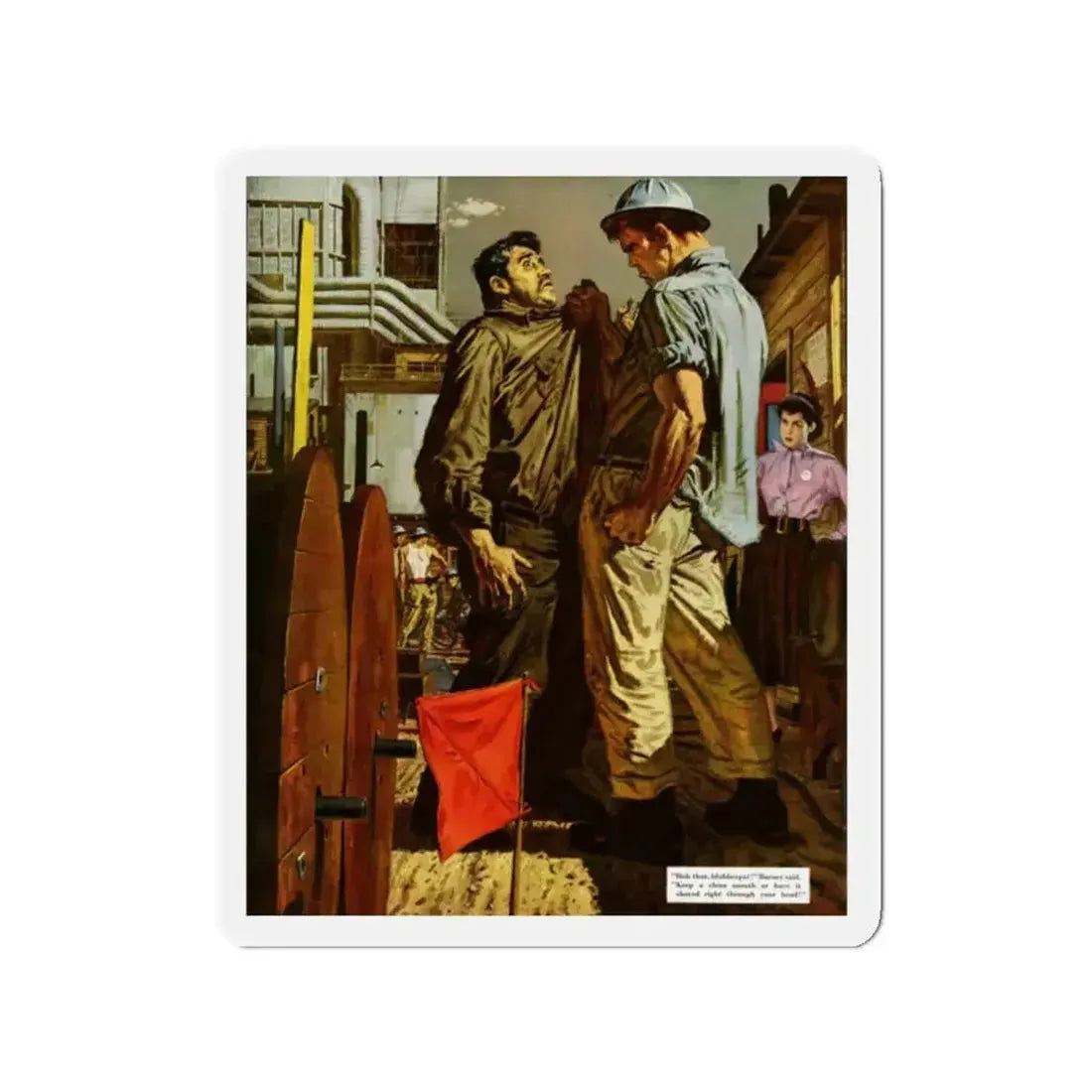 An Informal Discussion, 1952 (Magazine Illustration) Refrigerator Magnet - The Sticker Space