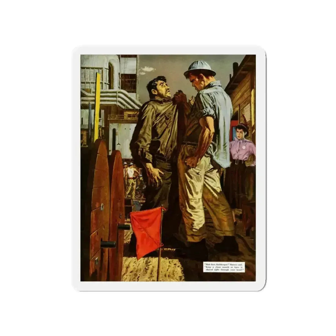 An Informal Discussion, 1952 (Magazine Illustration) Refrigerator Magnet - The Sticker Space