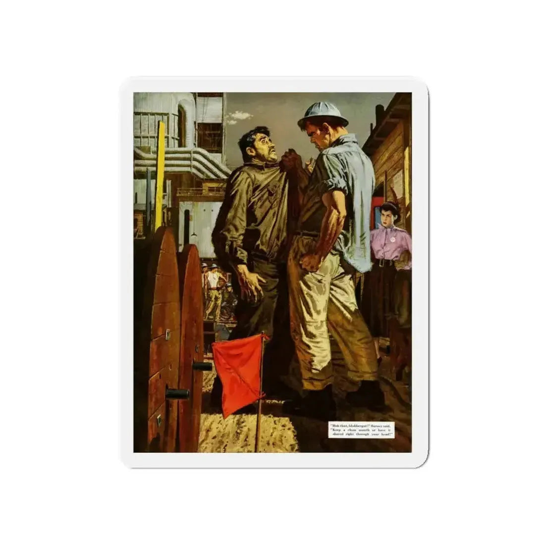 An Informal Discussion, 1952 (Magazine Illustration) Refrigerator Magnet - The Sticker Space