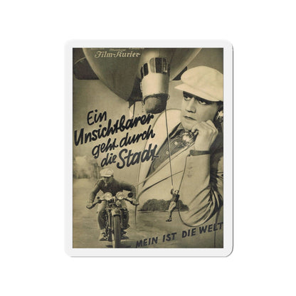 AN INVISIBLE MAN GOES THROUGH THE CITY 1933 Movie Poster - Die-Cut Magnet-2" x 2"-The Sticker Space