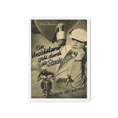 AN INVISIBLE MAN GOES THROUGH THE CITY 1933 Movie Poster - Die-Cut Magnet-4" x 4"-The Sticker Space