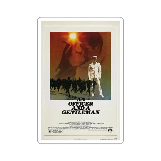 An Officer and a Gentleman 1982 Movie Poster STICKER Vinyl Die-Cut Decal 2 Inch - The Sticker Space