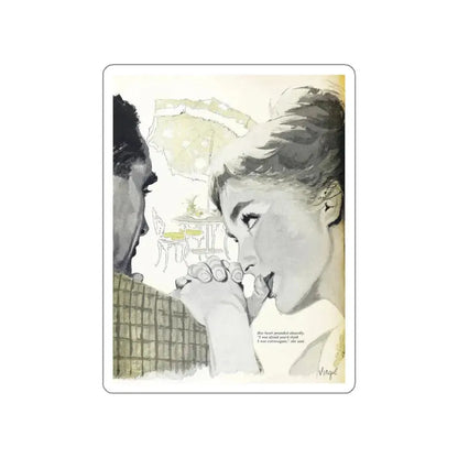 An umbrella full of Roses, Woman's Day, November 1958 (Magazine Illustration) STICKER Vinyl Die-Cut Decal - The Sticker Space