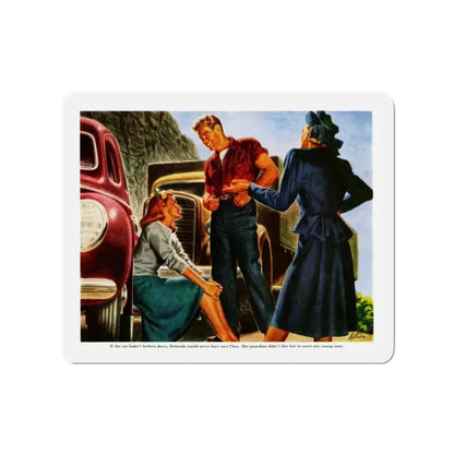 An Unguarded Moment, 1948 (Magazine Illustration) Refrigerator Magnet - The Sticker Space
