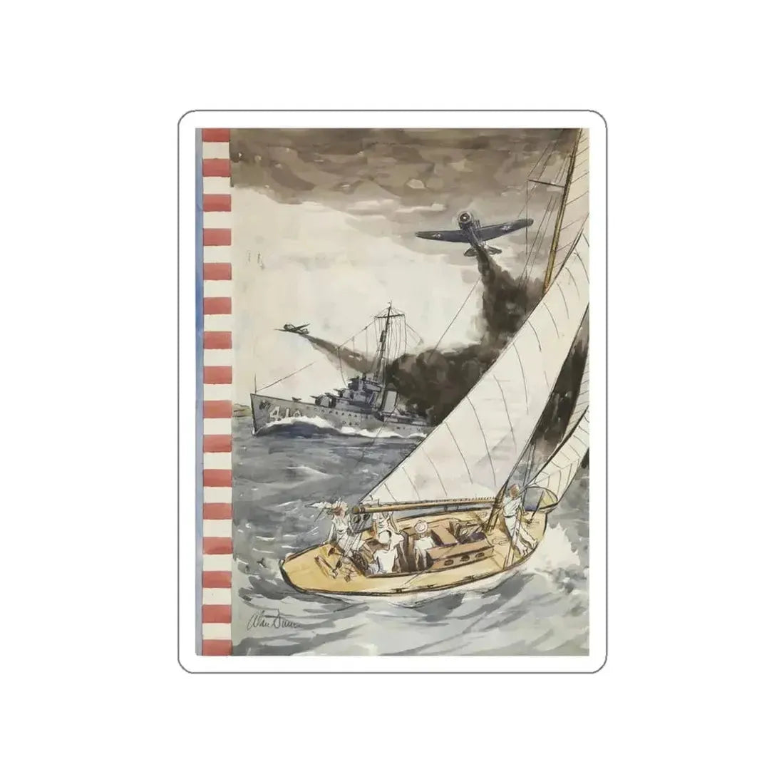 An unused The New Yorker cover (Magazine Illustration) STICKER Vinyl Die-Cut Decal - The Sticker Space