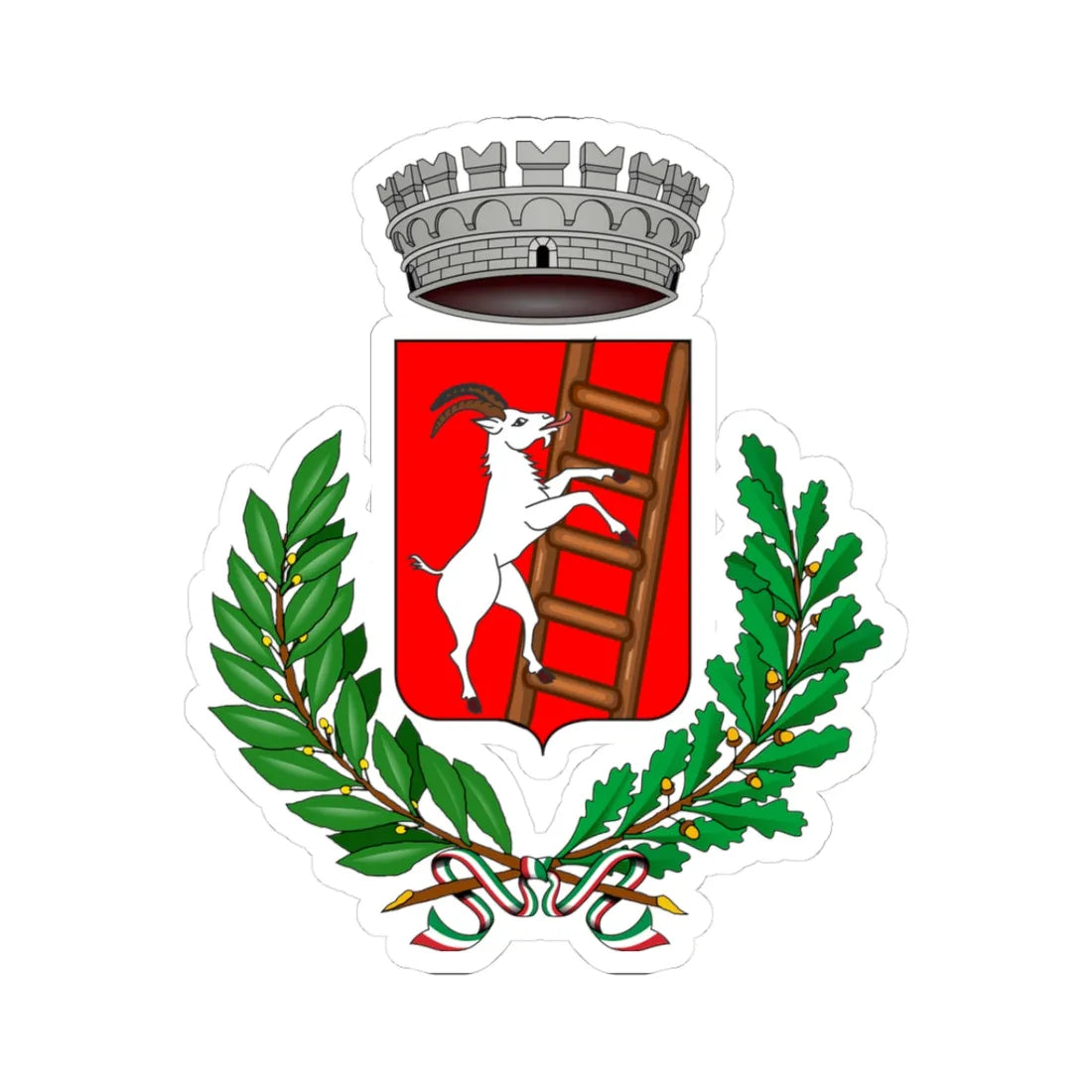 Anacapri-Stemma (Italy) (Coat of Arms) STICKER Vinyl Kiss-Cut Decal 3 Inch White - The Sticker Space
