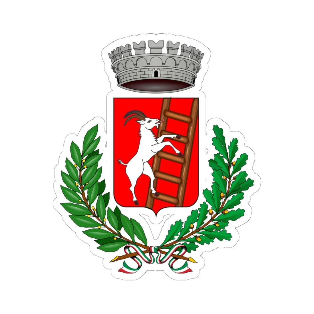Anacapri-Stemma (Italy) (Coat of Arms) STICKER Vinyl Kiss-Cut Decal 6 Inch White - The Sticker Space