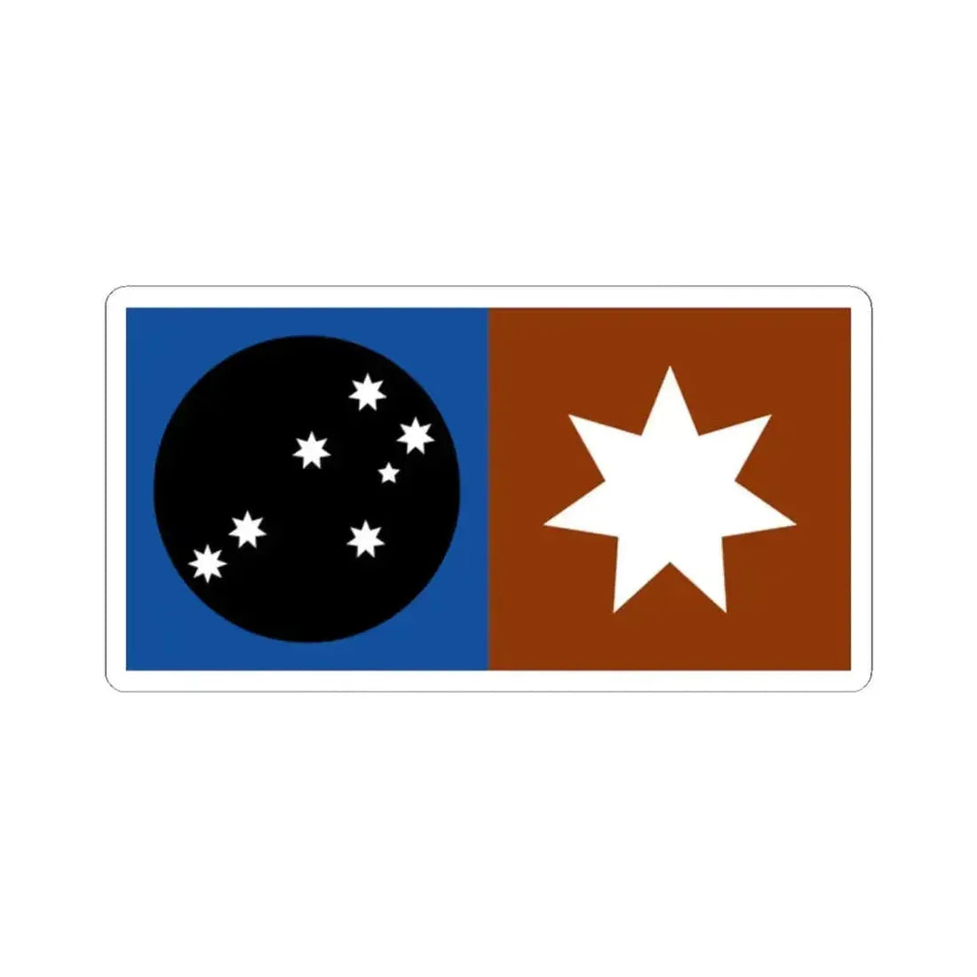 Anangu Traditional Owners Flag (Australia) STICKER Vinyl Kiss-Cut Decal 2 Inch White - The Sticker Space