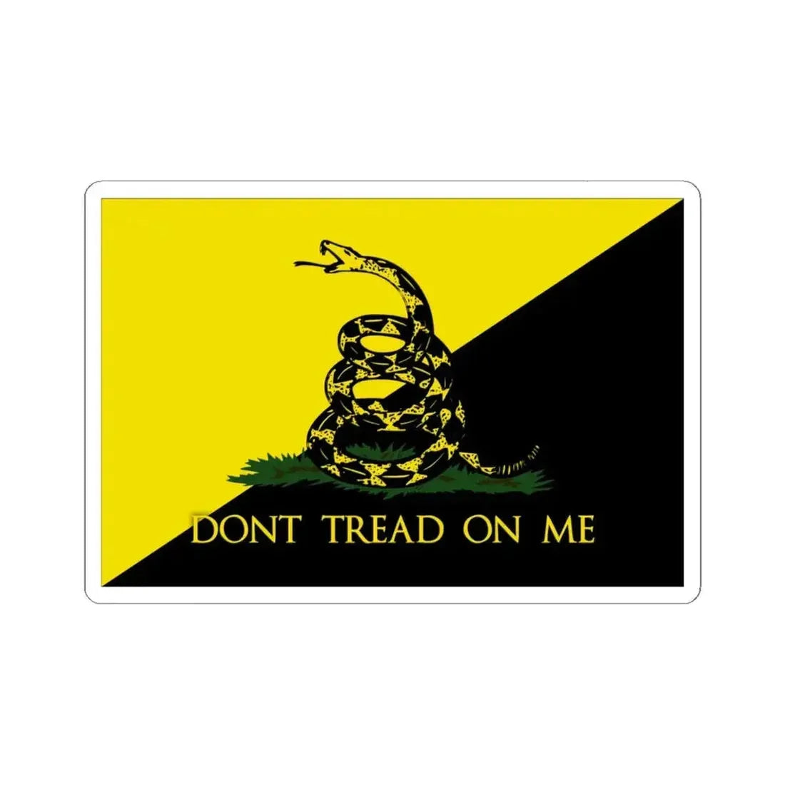 Anarcho-Gadsden flag (United States) STICKER Vinyl Kiss-Cut Decal 6 Inch White - The Sticker Space