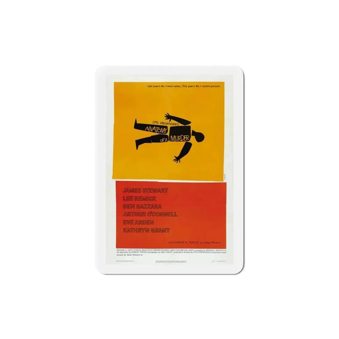 Anatomy of a Murder 1959 2 Movie Poster Refrigerator Magnet 4 Inch - The Sticker Space