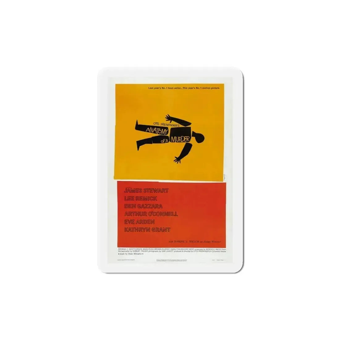Anatomy of a Murder 1959 2 Movie Poster Refrigerator Magnet 5 Inch - The Sticker Space