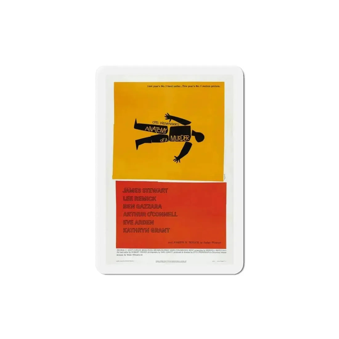Anatomy of a Murder 1959 2 Movie Poster Refrigerator Magnet - The Sticker Space