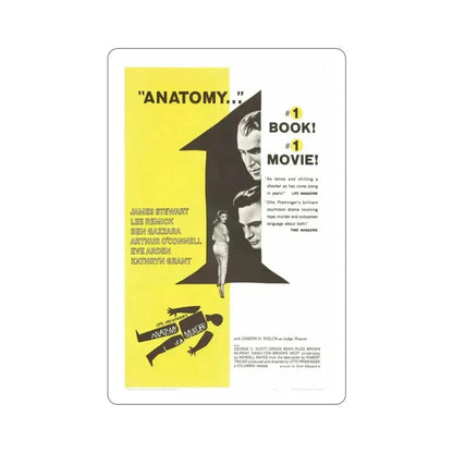 Anatomy of a Murder 1959 Movie Poster STICKER Vinyl Die-Cut Decal - The Sticker Space