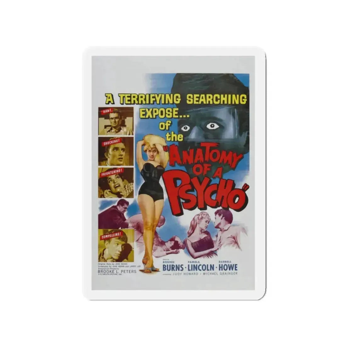 ANATOMY OF A PSYCHO 1961 Movie Poster - Refrigerator Magnet 2 Inch - The Sticker Space